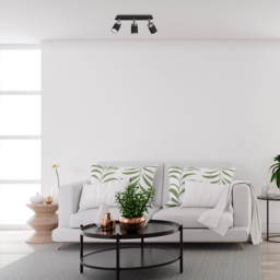 Milagro Joker Black and Silver 3 Spotlight Ceiling Lamp 230V - Size: 5 x 34 x 17cm - Wilko - thumbnail 6