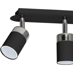 Milagro Joker Black and Silver 3 Spotlight Ceiling Lamp 230V - Size: 5 x 34 x 17cm - Wilko - thumbnail 3