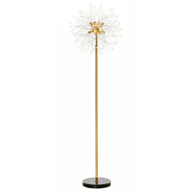 Portland Dandelion Tall Floor Lamp - Size: 40 x 40 x 160cm - Gold - Wilko - image 1