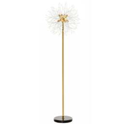 Portland Dandelion Tall Floor Lamp - Size: 40 x 40 x 160cm - Gold - Wilko