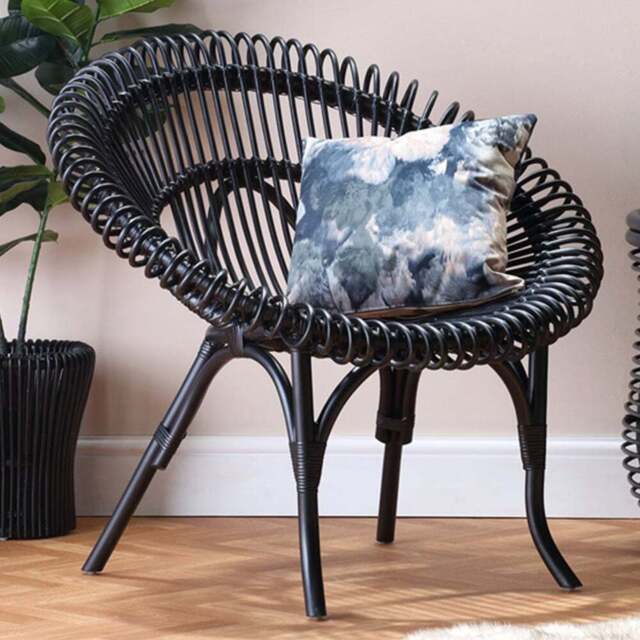 Desser Shanghai Black Rattan Wicker Chair - Size: Single - Desser Furniture - Wilko - image 1