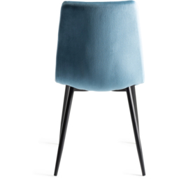 Bentley Designs Mondrian Set of 2 Petrol Blue Velvet Dining Chair - Wilko - thumbnail 6