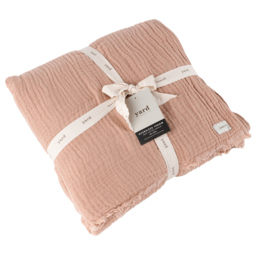 Yard Lark Pink Clay Large Muslin Cotton Throw 240 x 260cm - Size: 260 x 240cm - Yard Living - Wilko - thumbnail 4