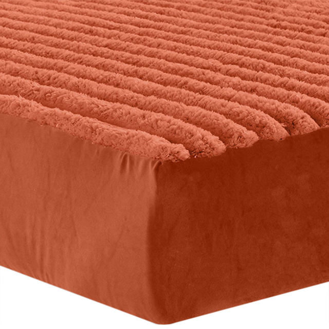 Velosso Single Rust Jumbo Cord Fitted Bed Sheet - Wilko - image 1