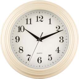 Premier Housewares 2200916 Cream Vintage Design Round Wall Clock 25cm - Size: 5 x 25 x 25cm - Wilko