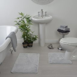 Allure Bath Fashions Dove Grey Microfibre Luxury Non-Slip Pedestal Mat 50 x 50cm - Wilko - thumbnail 3