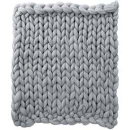 Living and Home Chunky Knit Throw 80 x 100cm - Grey - Wilko
