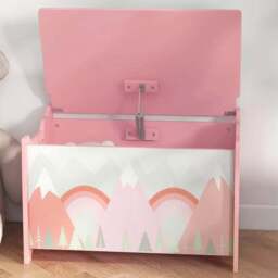 Playful Haven Pink Kids Storage Chest - Size: 60 x 37 x 39cm - Wilko