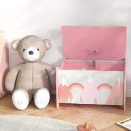 Playful Haven Pink Kids Storage Chest - Size: 60 x 37 x 39cm - Wilko - thumbnail 5