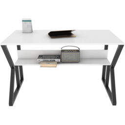 Decorotika Wake Single Shelf Computer Desk Black and White - Size: 72.8 x 120 x 60cm - Multi - Wilko - thumbnail 4