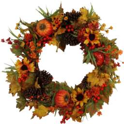 Autumnal Wreath with Flowers and Pumpkins - The Fall Collection - Wilko - thumbnail 1