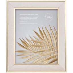 Neutral Gold Edged Velvet Frame Neutral and Gold 10x8inch - The Port. Co Gallery - Wilko