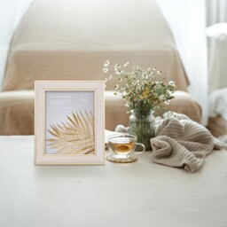 Neutral Gold Edged Velvet Frame Neutral and Gold 10x8inch - The Port. Co Gallery - Wilko - thumbnail 2