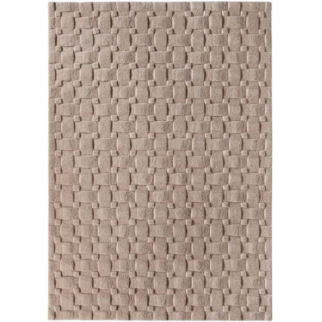 Origins Mink 3D Basketweave Rug 80 x 150cm - Pink - Origins Rugs - Wilko - image 1
