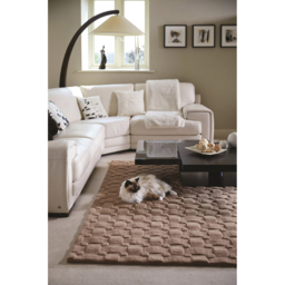 Origins Mink 3D Basketweave Rug 80 x 150cm - Pink - Origins Rugs - Wilko - thumbnail 3