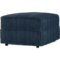 Luxor Navy Blue Jumbo Cord Footstool - Size: 45 x 55 x 55cm - Wilko - thumbnail 4