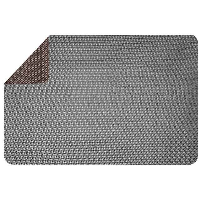 Nicoman Reversible Grey and Brown Shower Mat 60 x 40cm - Size: 0.4 x 60 x 40cm - Wilko - image 1