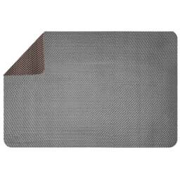 Nicoman Reversible Grey and Brown Shower Mat 60 x 40cm - Size: 0.4 x 60 x 40cm - Wilko