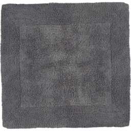 Allure Bath Fashions Elegance Charcoal Grey Reversible Square Bath Mat 55 x 55cm - Size: 53 x 55cm - Wilko