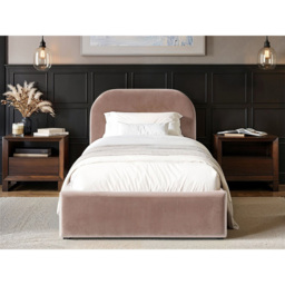 Flair Alba Single Pink Velvet Ottoman Bed - Wilko - thumbnail 6
