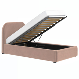 Flair Alba Single Pink Velvet Ottoman Bed - Wilko - thumbnail 3