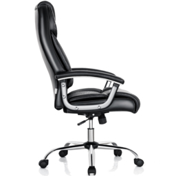 Costway Black PVC Leather High Back Office Chair - Size: 76 x 66 x 39cm - Wilko - thumbnail 6