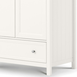 Julian Bowen Maine 2 Door Single Drawer Surf White Combination Wardrobe - Size: 2 Door, Single Drawer - Wilko - thumbnail 6