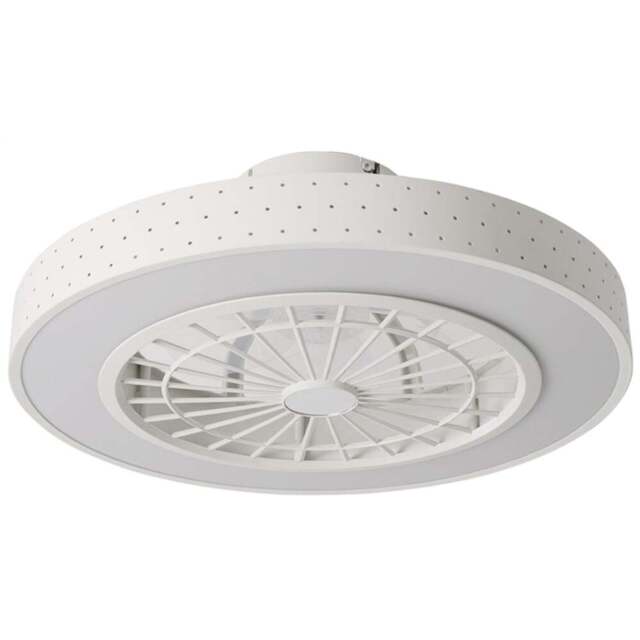 Living and Home White Round Acrylic LED Ceiling Fan Light 19 inch - Size: 18 x 48 x 48cm - Wilko - image 1