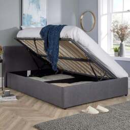 Home Source Horizon Small Double Side Lift Ottoman Bed - Grey - Wilko
