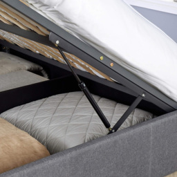 Home Source Horizon Small Double Side Lift Ottoman Bed - Grey - Wilko - thumbnail 7