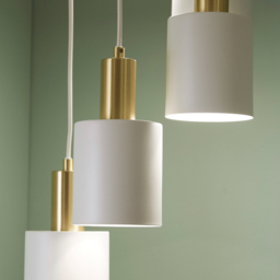 Pacific Lifestyle Biba 5 Drop White and Gold Pendant Light - Wilko - thumbnail 3