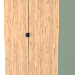 Crowndale Bora 2 Door Gold Oak and Reed Green Tall Double Wardrobe - Wilko - thumbnail 7