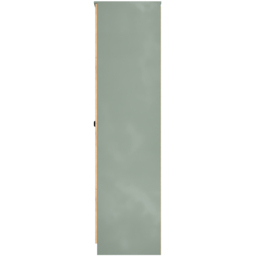 Crowndale Bora 2 Door Gold Oak and Reed Green Tall Double Wardrobe - Wilko - thumbnail 4