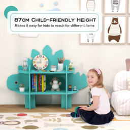 Costway Green Kids Toy Bookshelf - Size: 101 x 85 x 10cm - Wilko - thumbnail 6