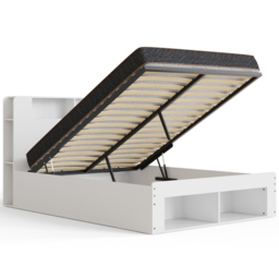 GFW Anya King Size White Wooden Ottoman Bed with SC Bonnell Mattress - Wilko - thumbnail 5