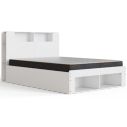 GFW Anya King Size White Wooden Ottoman Bed with SC Bonnell Mattress - Wilko - thumbnail 3