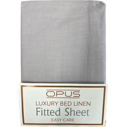 Opus Single Silver Polycotton Fitted Bed Sheet - Wilko - thumbnail 4