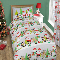 Velosso Double Xmas Ho Ho Duvet Set - Multi - Wilko - thumbnail 4