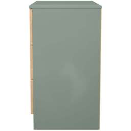 Crowndale Java 3 Drawer Slatt Effect and Reed Green Chest of Drawer - Wilko - thumbnail 4