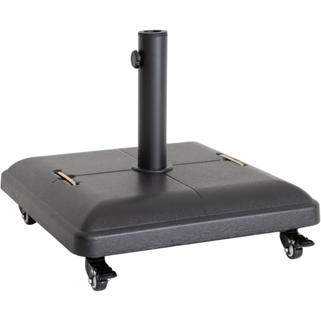 Charles Bentley Square Concrete Parasol Base 37.5kg - Size: Single - Black - Wilko - image 1