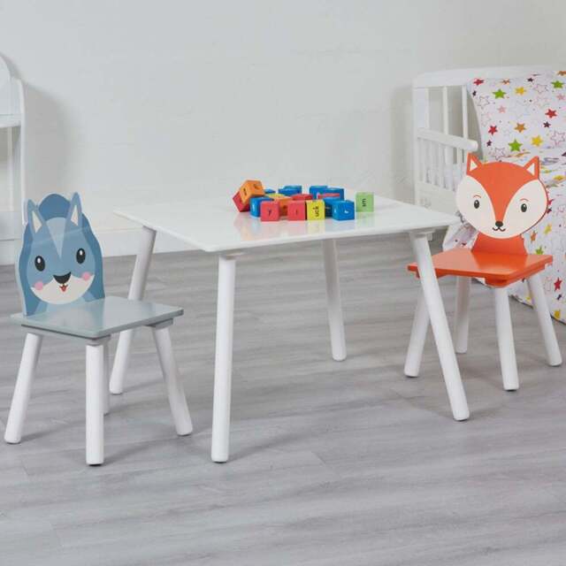 Liberty House Toys Kids Fox and Squirrel Table and Chairs - Size: 44 x 60 x 60cm - Wilko - image 1