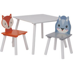 Liberty House Toys Kids Fox and Squirrel Table and Chairs - Size: 44 x 60 x 60cm - Wilko - thumbnail 3