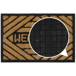JVL Welcome Tuffscrape Coir Mat 40 x 60cm - Size: 41 x 61cm - Brown - JVL Homewares - Wilko - thumbnail 5