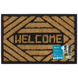 JVL Welcome Tuffscrape Coir Mat 40 x 60cm - Size: 41 x 61cm - Brown - JVL Homewares - Wilko - thumbnail 4