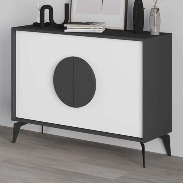 Decortie Gora Anthracite and White Console Sideboard - Multi - Wilko - image 1