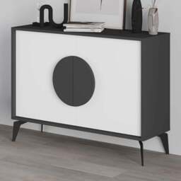 Decortie Gora Anthracite and White Console Sideboard - Multi - Wilko