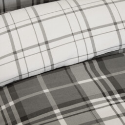 Balmoral Check Duvet Set Grey Single - Divante Finest - Wilko - thumbnail 5