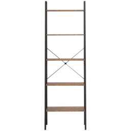 vidaXL 5-Tier Dark Brown Standing Shelf - Size: 100 x 65 x 33cm - Wilko - thumbnail 3