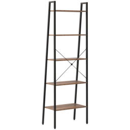 vidaXL 5-Tier Dark Brown Standing Shelf - Size: 100 x 65 x 33cm - Wilko - thumbnail 4
