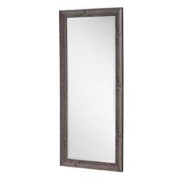 Yearn Light Grey Scooped Grained Bevelled Full Length Mirror 167.5 x 76cm - Wilko - thumbnail 1